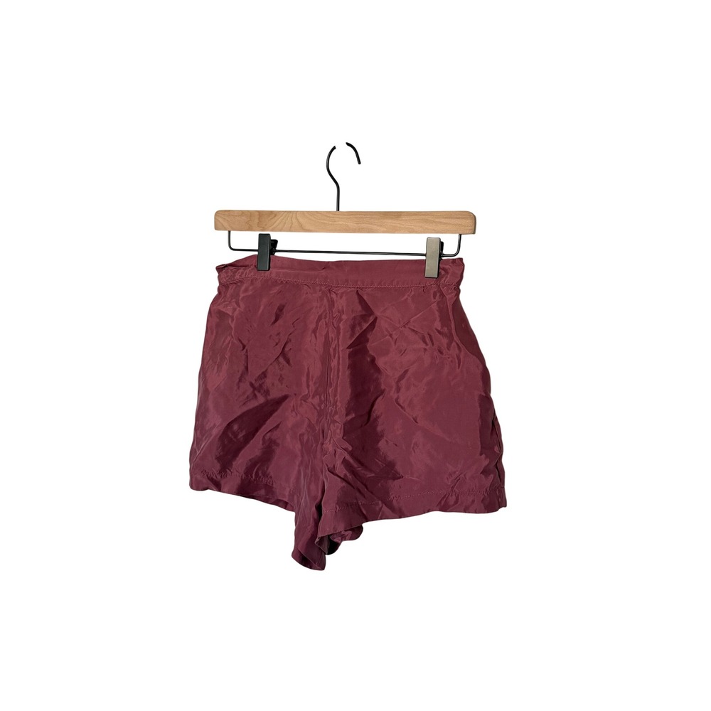 Athleta Calm Cool Short Burgundy Mauve Cupro Relaxed Elastic Waist Womens Small
